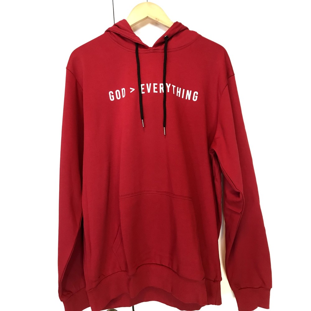 New Live Fearless LVFS Vol1 Burgundy/Cardinal Hooded Sweatshirt size Medium